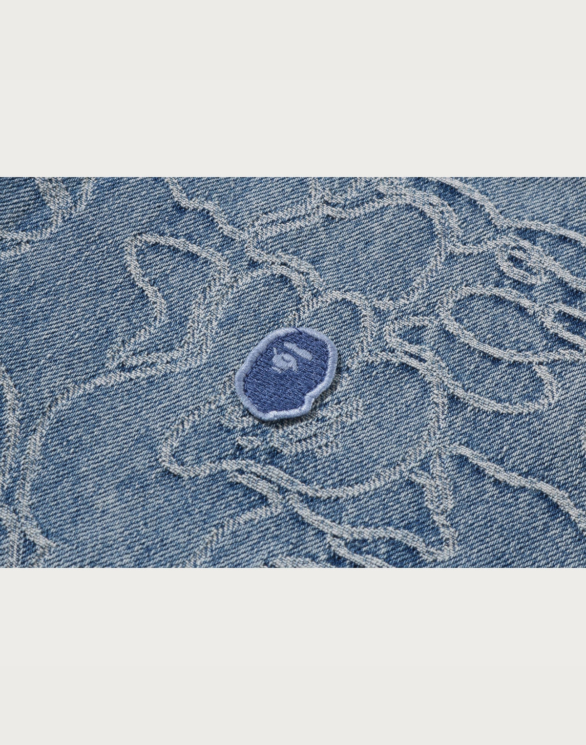ONE POINT LINE CAMO JACQUARD DENIM LS SHIRT MENS