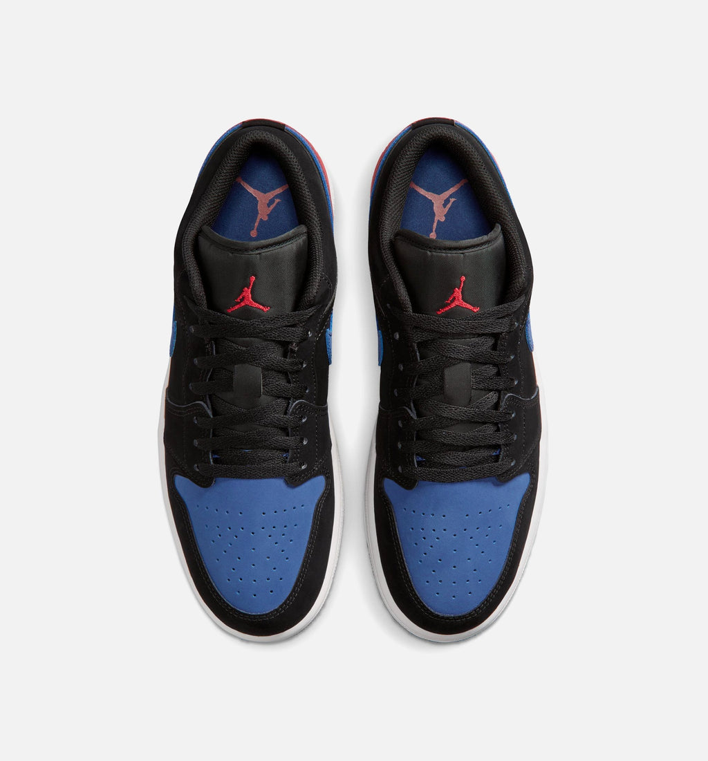 Air Jordan 1 Low Men's Shoes - Black/White/True Blue/Red