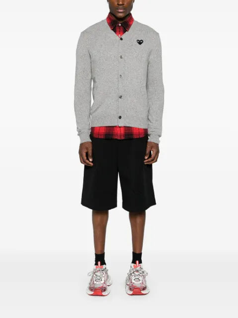 Comme Des Garçons Play logo patch v-neck cardigan