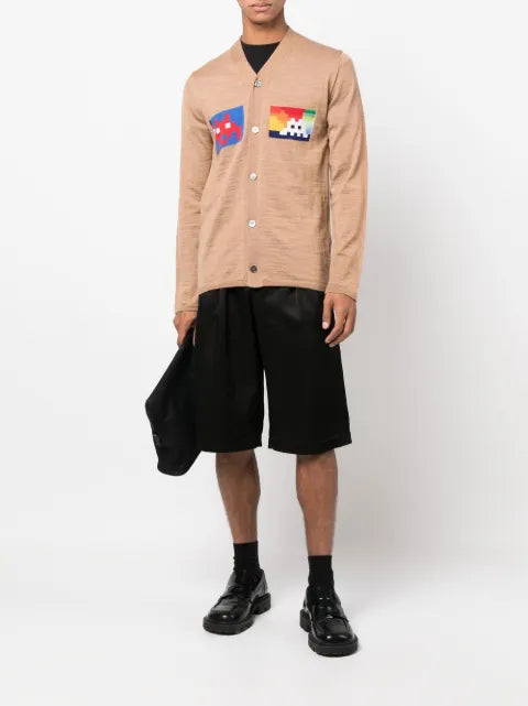 Comme Des Garçons Shirt graphic-print V-neck cardigan