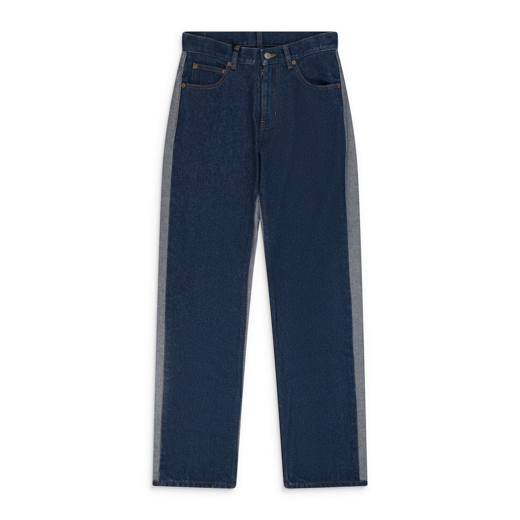 Blue Split Reversed Denim Trousers