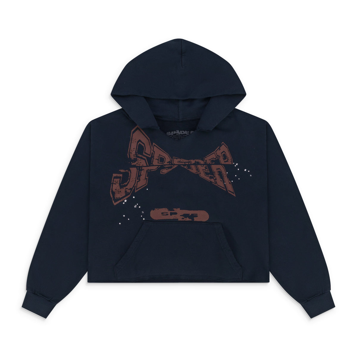 Navy Cropped Hoodie