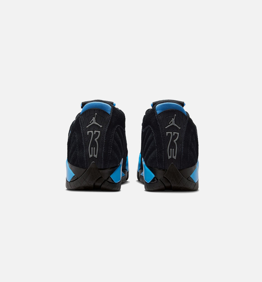 Air Jordan 14 Retro Black University Blue Grade School Lifestyle Shoes - Black / White / University Blue