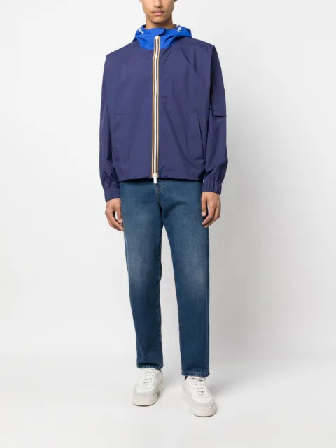 K-Way R&D drawstring-hood zip-up jacket