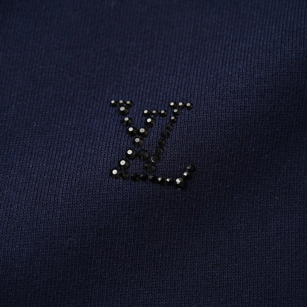 Monogram Contrast Drawstring Pullover Hoodie