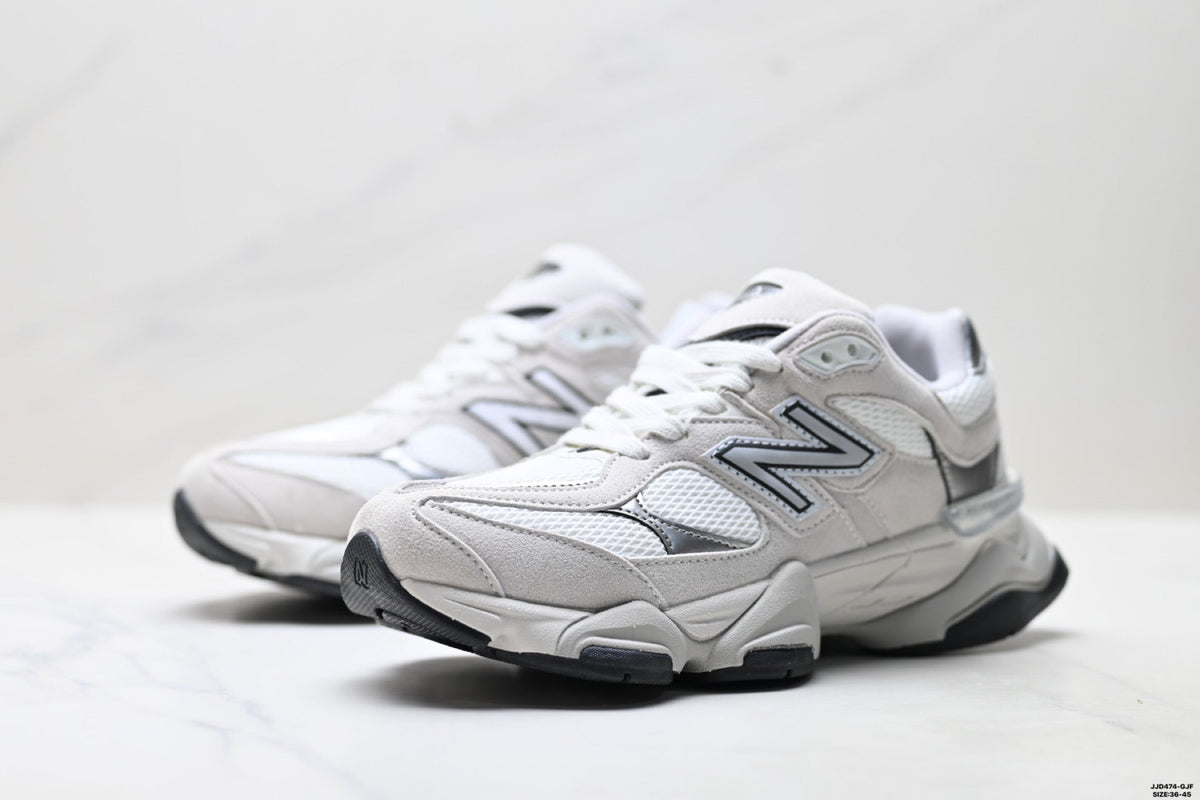 New Balance 9060 Retro Lifestyle Sneakers – White Silver
