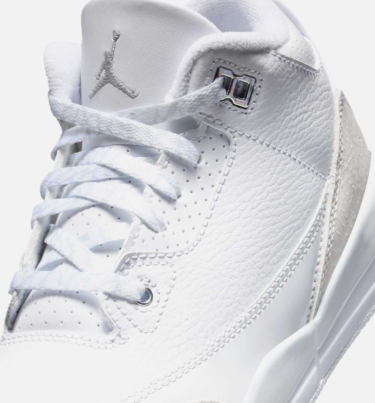 Air Jordan 3 Retro White & Silver – Preschool Lifestyle Shoe | White/Metallic Silver