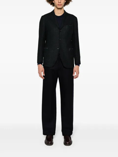 SARTORIO NAPOLI plaid-check wool blend blazer