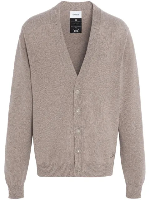 Barrie logo-appliqué cashmere cardigan