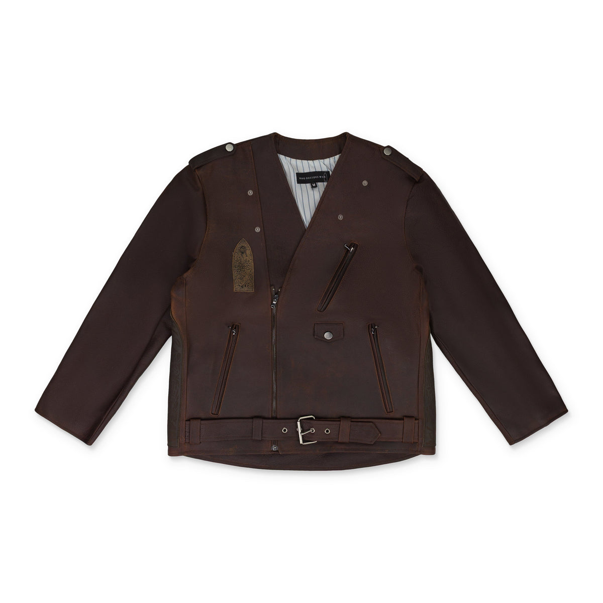 BROWN PERFECTO LEATHER JACKET