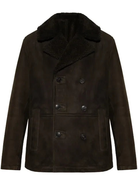 Yves Salomon double-breasted leather jacket
