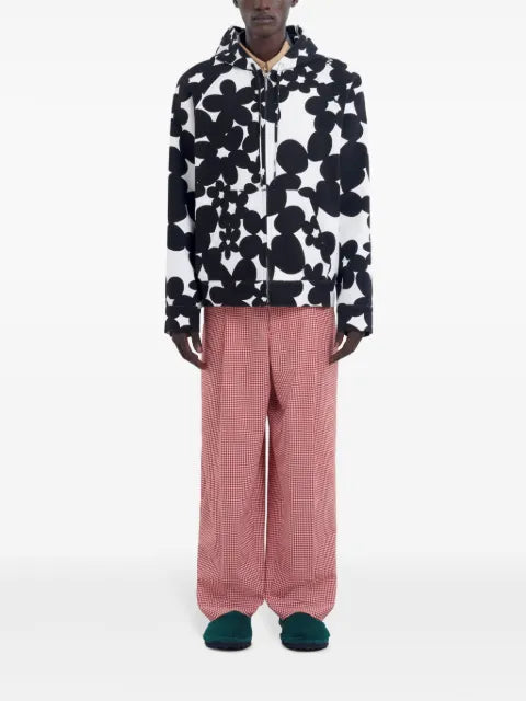 Marni floral-print cotton hoodie