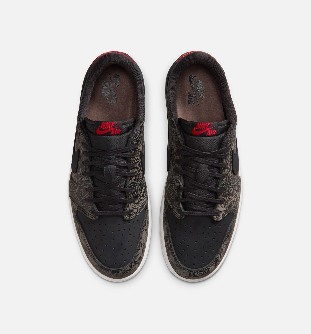 Air Jordan 1 Retro Low OG Laser Men's Lifestyle Shoe - Black & Varsity Red