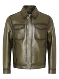 Yves Salomon Pocket denim style leather jacket