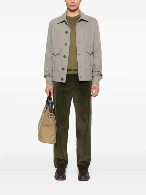 Eleventy button-fastening flap-pocket jacket