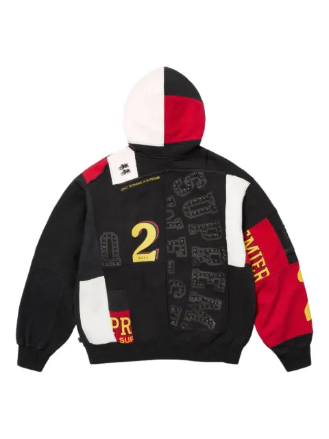 Supreme Patchwork zip-up hoodie