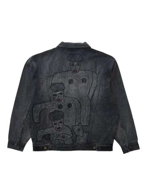 Glass Cypress embroidered denim jacket