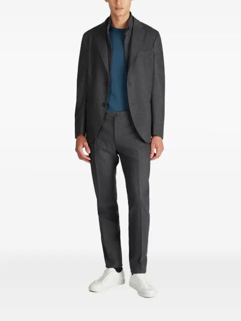 Incotex removable-panel flannel jacket