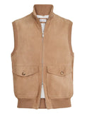 Brunello Cucinelli suede padded gilets