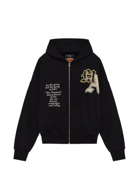 AMIRI Varsity patch oversized zip hoodie
