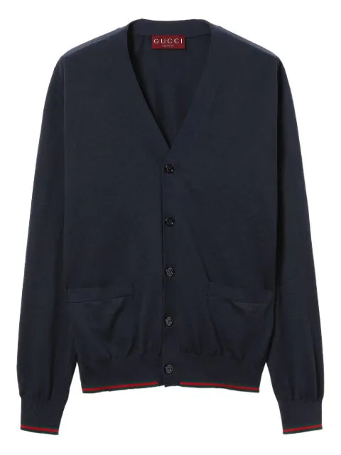 Gucci V-neck long-sleeved cardigan