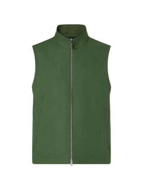 Zegna Oasi Lino zip gilet