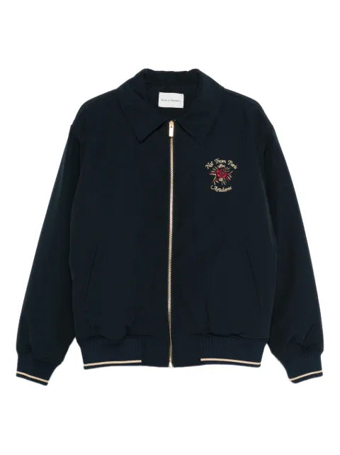 Drôle De Monsieur embroidery zip jacket