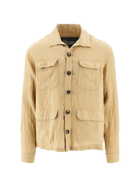 Herno linen shirt jacket