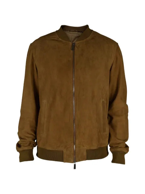 Billionaire suede bomber jacket