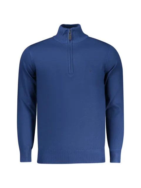 COVERI MOVING quarter-zip fine-knit pullover