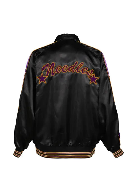 Needles logo-patch bomber jacket