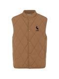 Love Moschino quilted logo-patch gilet