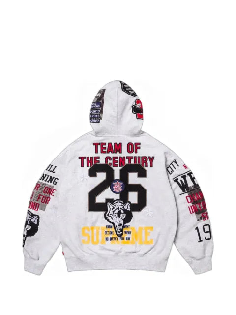 Supreme Warriors appliqué-detailing zip-up hoodie