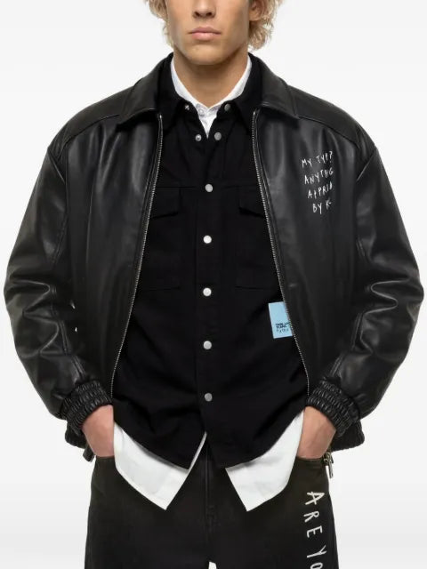 Karl Lagerfeld Jeans x Pietro Terzini faux-leather jacket