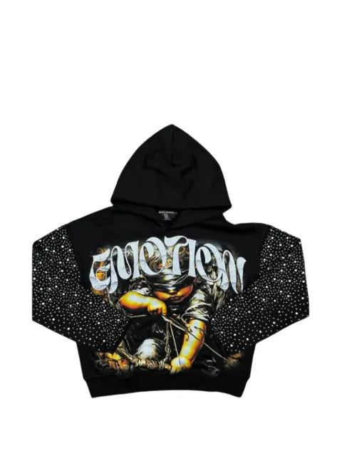 Mixed Emotion Archer rhinestone-embellished hoodie