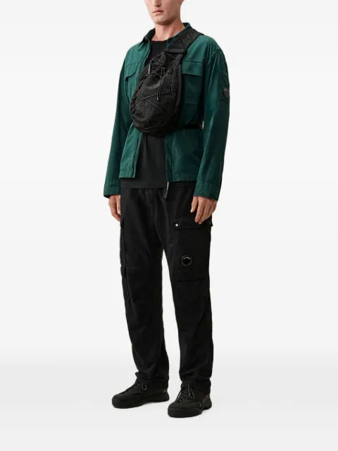 C.P. Company organic gabardine Lens flap zip overshirt