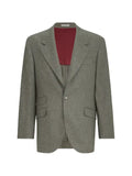 Brunello Cucinelli virgin wool flannel Cavallo Tailor blazer with metal buttons