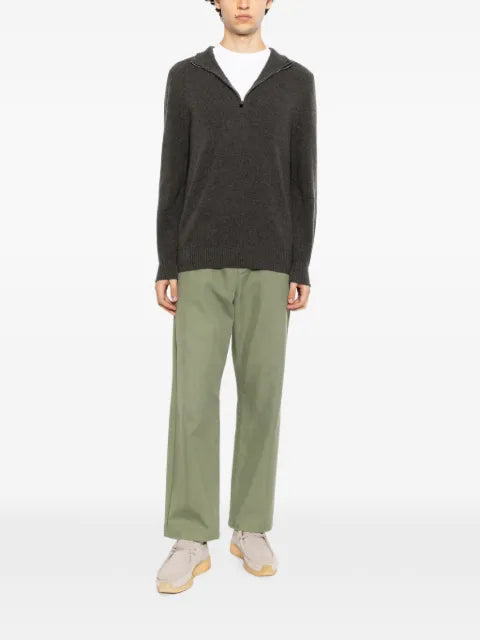 N.Peal ribbed half-zip jumper