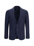 Lardini single-breasted notch-lapel blazer jacket