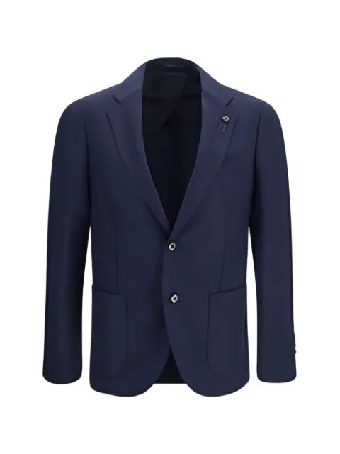 Lardini single-breasted notch-lapel blazer jacket