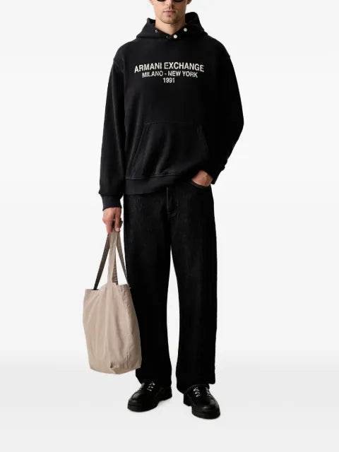 Armani Exchange logo-print hoodie