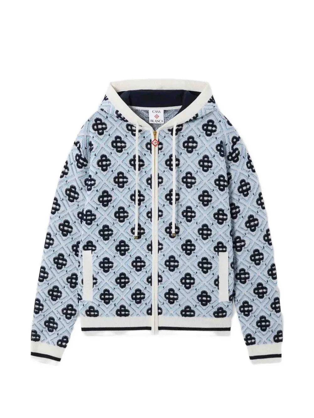 Casablanca Monogram Merino-Wool Hooded Jacket