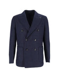 Brera double-breasted peak-lapel jacket