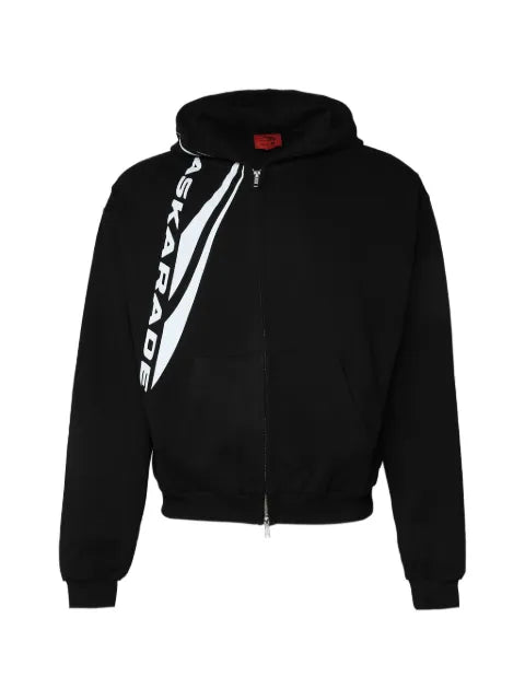 LA MASKARADE logo-print zip-up hoodie