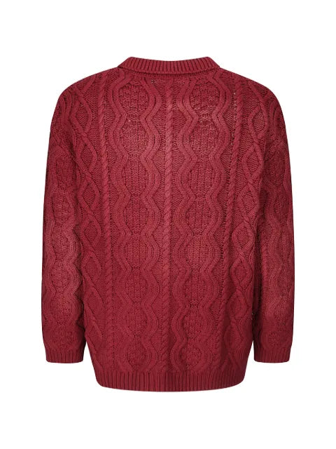 FOUND cable-knit buttoned cardigan