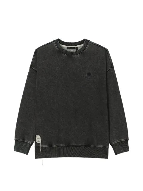 FIVE CM star-patch acid-wash sweatshirt