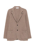 Lardini waffle-knit notched-lapel jacket
