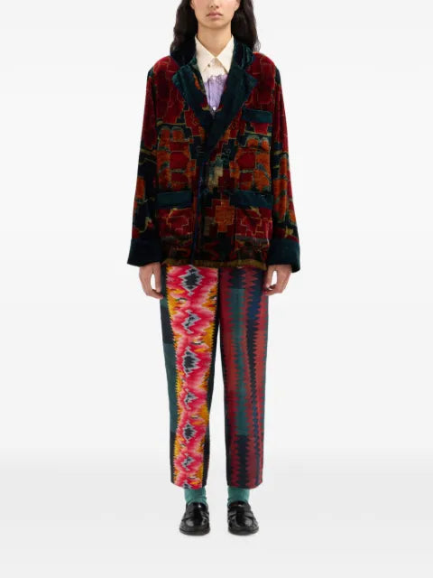Pierre-Louis Mascia Kanpur geometric-print buttoned blazer