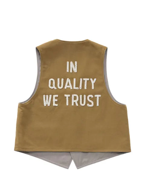 visvim beaded-motif front-button gilet