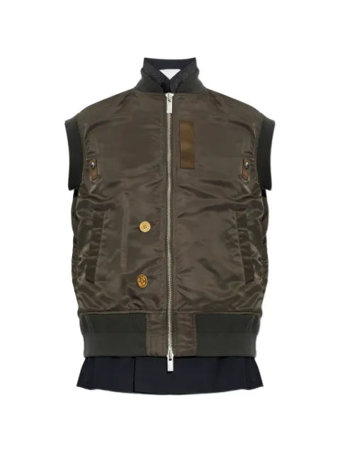 sacai layered hybrid vest